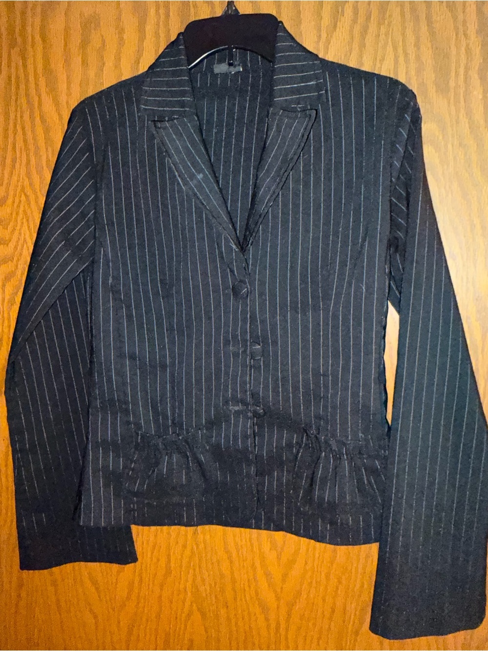 Vanity Black Pinstriped Blazer